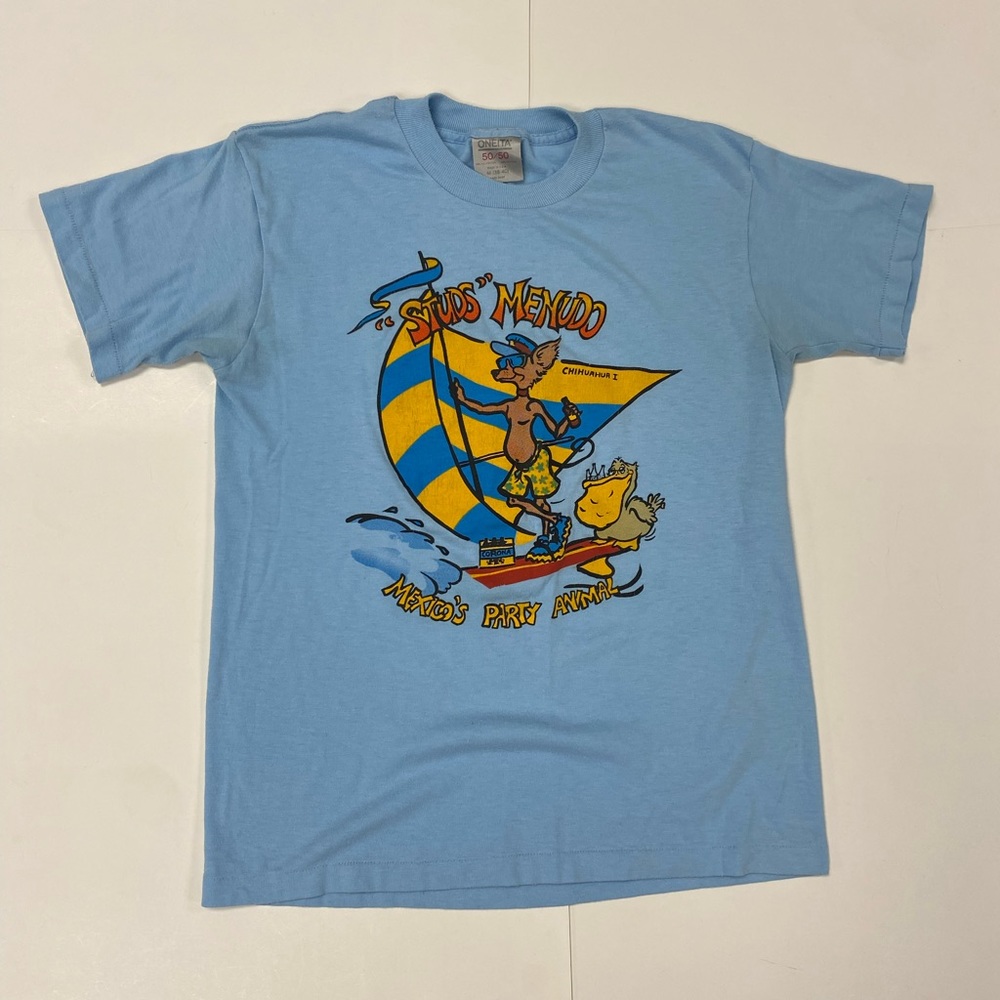 80’s Studs Menudo Spuds Mackenzie Parody Tee